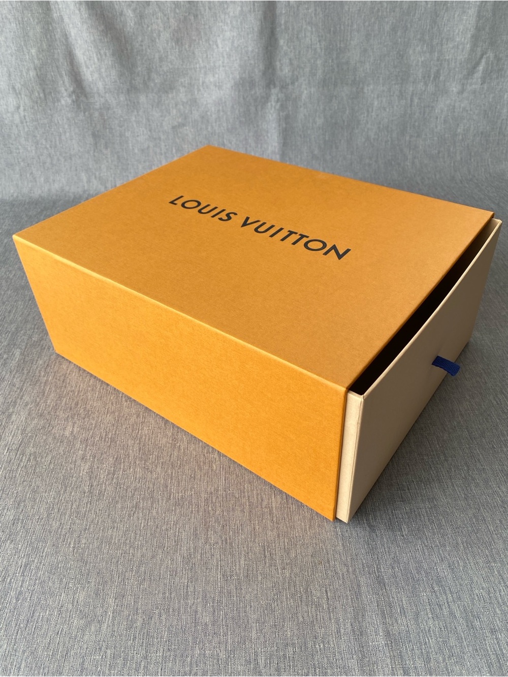 Authentic Louis Vuitton | Sliding Drawer Box with Blue Pull Gift Storage